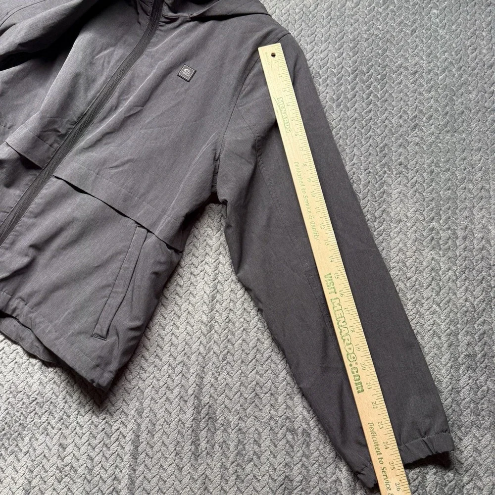 Rip Curl Anti Series Jacket Large Gray Hooded Windbreaker Surf Unisex Coastal‎